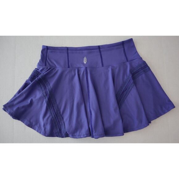 FP Movement OB1239363 Women's Sz L Moroccan Blue Pleats and Thank You Skort - Picture 2 of 6